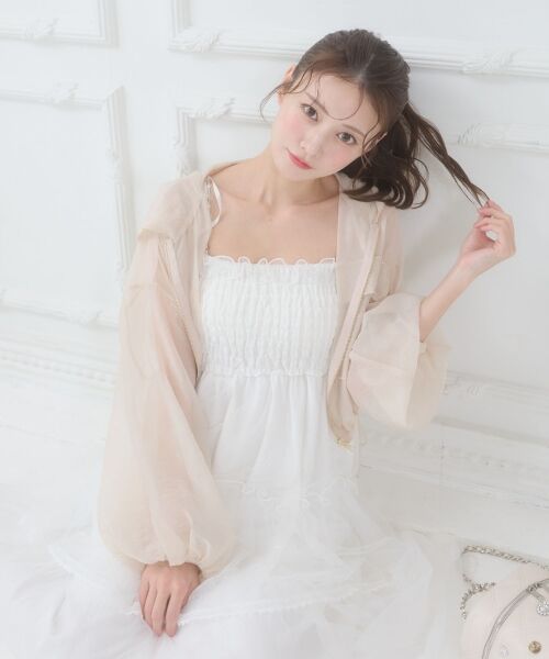 MAJESTIC LEGON / マジェスティックレゴン シャツ・ブラウス | エアリーシアーフードブルゾン | 詳細8