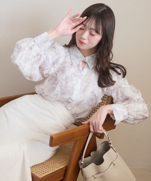 MAJESTIC LEGON / マジェスティックレゴン シャツ・ブラウス | 襟付きエアリーフリルブラウス | 詳細13