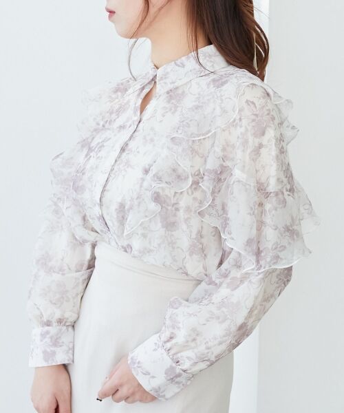 MAJESTIC LEGON / マジェスティックレゴン シャツ・ブラウス | 襟付きエアリーフリルブラウス | 詳細18