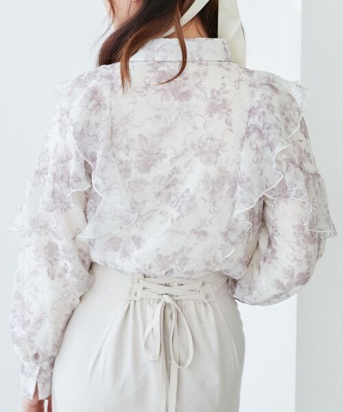 MAJESTIC LEGON / マジェスティックレゴン シャツ・ブラウス | 襟付きエアリーフリルブラウス | 詳細19