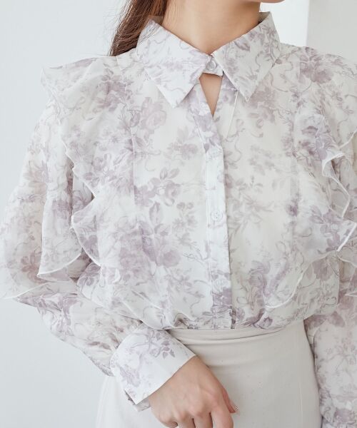 MAJESTIC LEGON / マジェスティックレゴン シャツ・ブラウス | 襟付きエアリーフリルブラウス | 詳細20