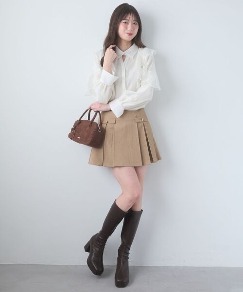 MAJESTIC LEGON / マジェスティックレゴン シャツ・ブラウス | 襟付きエアリーフリルブラウス | 詳細21