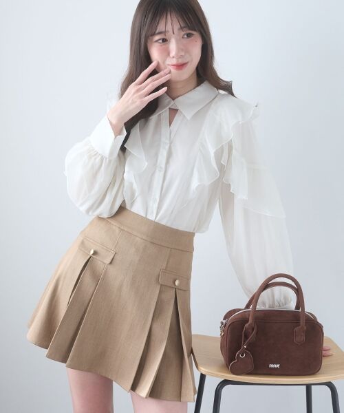 MAJESTIC LEGON / マジェスティックレゴン シャツ・ブラウス | 襟付きエアリーフリルブラウス | 詳細22