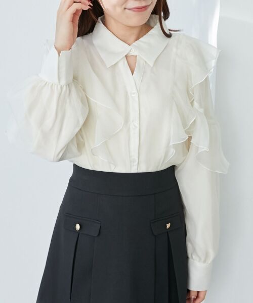 MAJESTIC LEGON / マジェスティックレゴン シャツ・ブラウス | 襟付きエアリーフリルブラウス | 詳細27