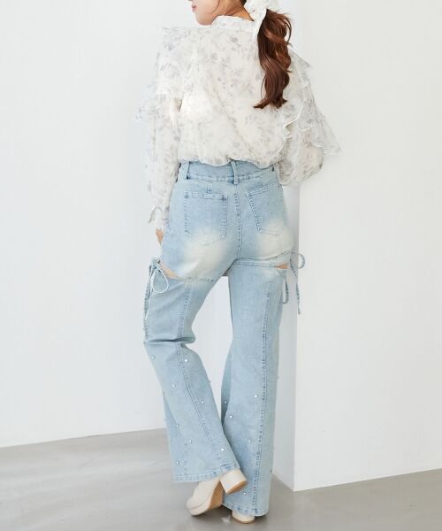 MAJESTIC LEGON / マジェスティックレゴン シャツ・ブラウス | 襟付きエアリーフリルブラウス | 詳細4