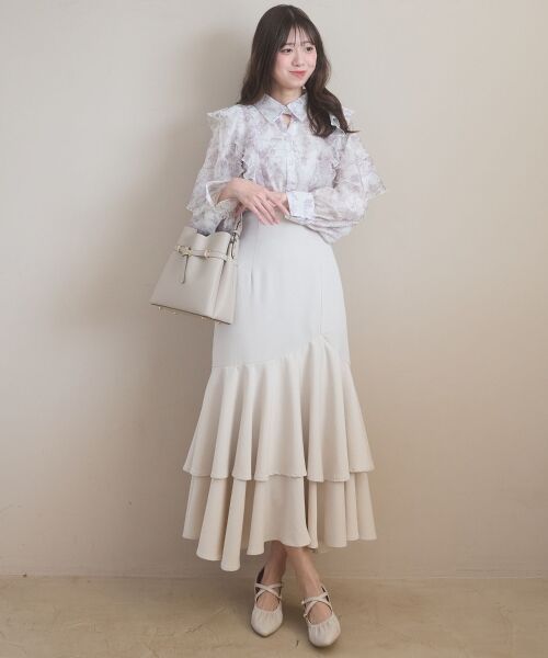 MAJESTIC LEGON / マジェスティックレゴン シャツ・ブラウス | 襟付きエアリーフリルブラウス | 詳細9