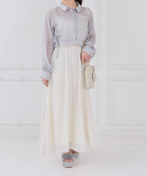 MAJESTIC LEGON / マジェスティックレゴン シャツ・ブラウス | インナー付きドロストシアーブラウス | 詳細17