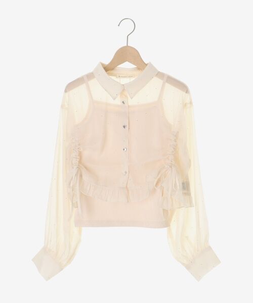 MAJESTIC LEGON / マジェスティックレゴン シャツ・ブラウス | インナー付きドロストシアーブラウス | 詳細19