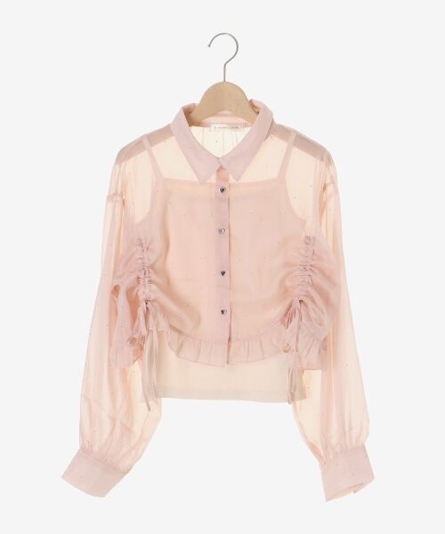 MAJESTIC LEGON / マジェスティックレゴン シャツ・ブラウス | インナー付きドロストシアーブラウス | 詳細20