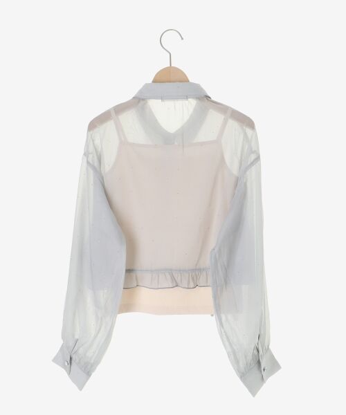 MAJESTIC LEGON / マジェスティックレゴン シャツ・ブラウス | インナー付きドロストシアーブラウス | 詳細23