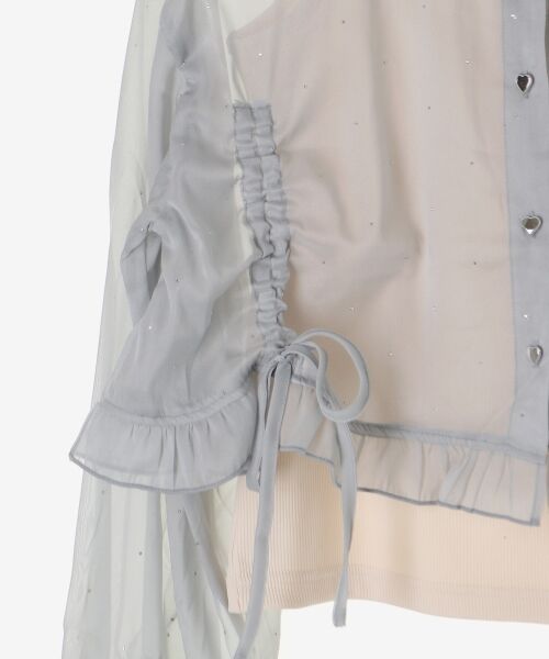 MAJESTIC LEGON / マジェスティックレゴン シャツ・ブラウス | インナー付きドロストシアーブラウス | 詳細26
