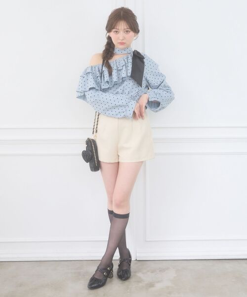 MAJESTIC LEGON / マジェスティックレゴン シャツ・ブラウス | ワンショルフリルリボンブラウス | 詳細10