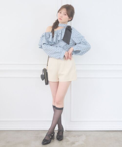 MAJESTIC LEGON / マジェスティックレゴン シャツ・ブラウス | ワンショルフリルリボンブラウス | 詳細11