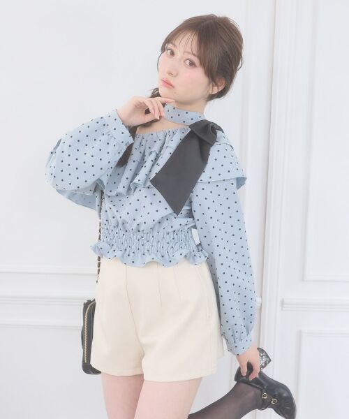 MAJESTIC LEGON / マジェスティックレゴン シャツ・ブラウス | ワンショルフリルリボンブラウス | 詳細13