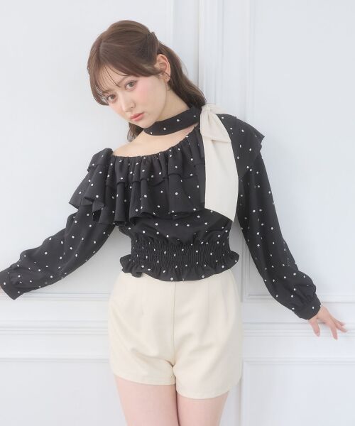 MAJESTIC LEGON / マジェスティックレゴン シャツ・ブラウス | ワンショルフリルリボンブラウス | 詳細15