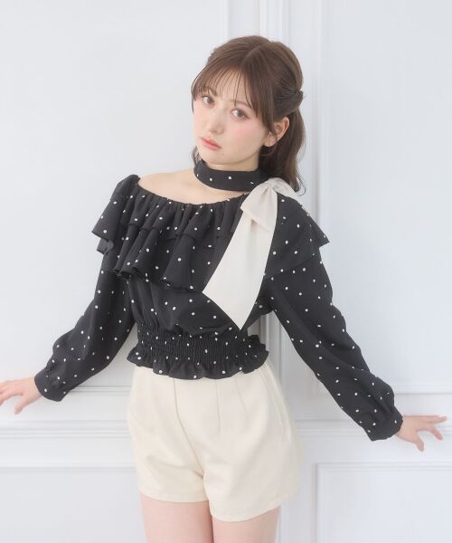 MAJESTIC LEGON / マジェスティックレゴン シャツ・ブラウス | ワンショルフリルリボンブラウス | 詳細16