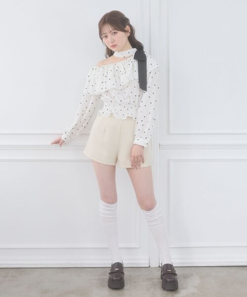 MAJESTIC LEGON / マジェスティックレゴン シャツ・ブラウス | ワンショルフリルリボンブラウス | 詳細2