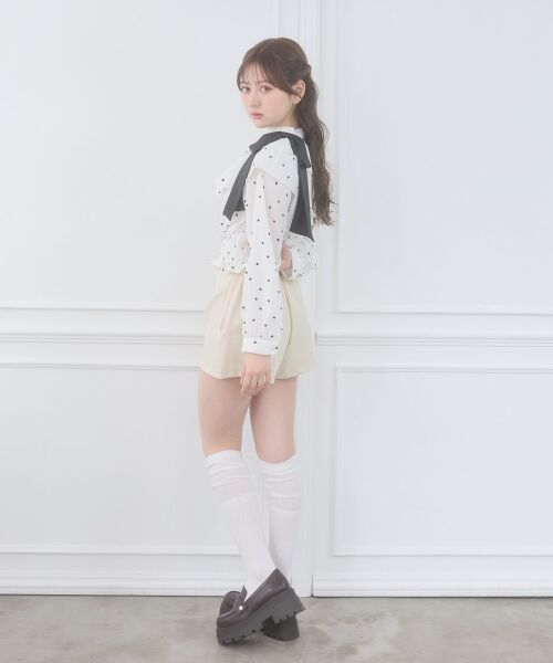 MAJESTIC LEGON / マジェスティックレゴン シャツ・ブラウス | ワンショルフリルリボンブラウス | 詳細4