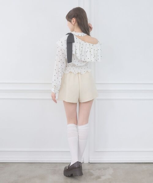 MAJESTIC LEGON / マジェスティックレゴン シャツ・ブラウス | ワンショルフリルリボンブラウス | 詳細6