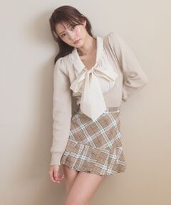 MAJESTIC LEGON / マジェスティックレゴン ミニ・ひざ丈スカート | アソートヘムプリーツミニスカパン