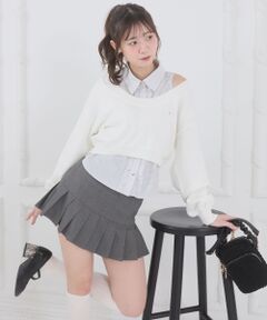 MAJESTIC LEGON / マジェスティックレゴン ミニ・ひざ丈スカート | アソートヘムプリーツミニスカパン