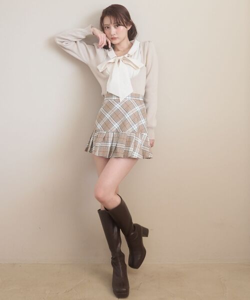 MAJESTIC LEGON / マジェスティックレゴン ミニ・ひざ丈スカート | アソートヘムプリーツミニスカパン | 詳細1