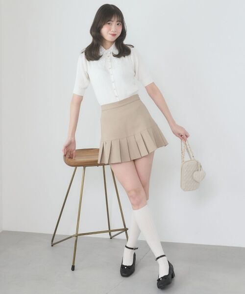 MAJESTIC LEGON / マジェスティックレゴン ミニ・ひざ丈スカート | アソートヘムプリーツミニスカパン | 詳細11
