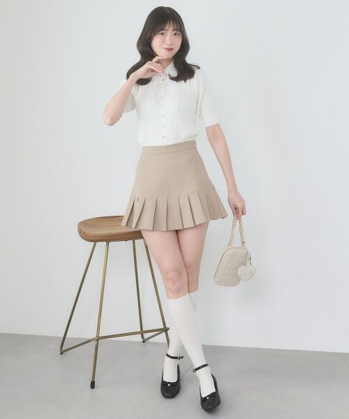 MAJESTIC LEGON / マジェスティックレゴン ミニ・ひざ丈スカート | アソートヘムプリーツミニスカパン | 詳細12