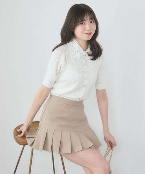 MAJESTIC LEGON / マジェスティックレゴン ミニ・ひざ丈スカート | アソートヘムプリーツミニスカパン | 詳細15