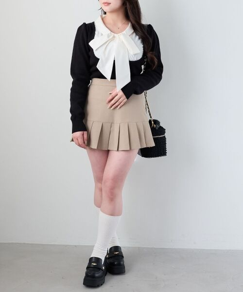 MAJESTIC LEGON / マジェスティックレゴン ミニ・ひざ丈スカート | アソートヘムプリーツミニスカパン | 詳細17