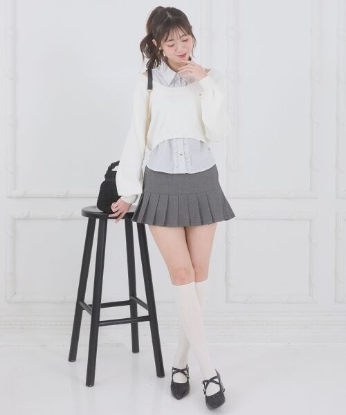 MAJESTIC LEGON / マジェスティックレゴン ミニ・ひざ丈スカート | アソートヘムプリーツミニスカパン | 詳細24