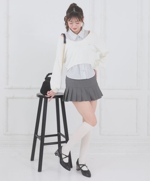 MAJESTIC LEGON / マジェスティックレゴン ミニ・ひざ丈スカート | アソートヘムプリーツミニスカパン | 詳細25