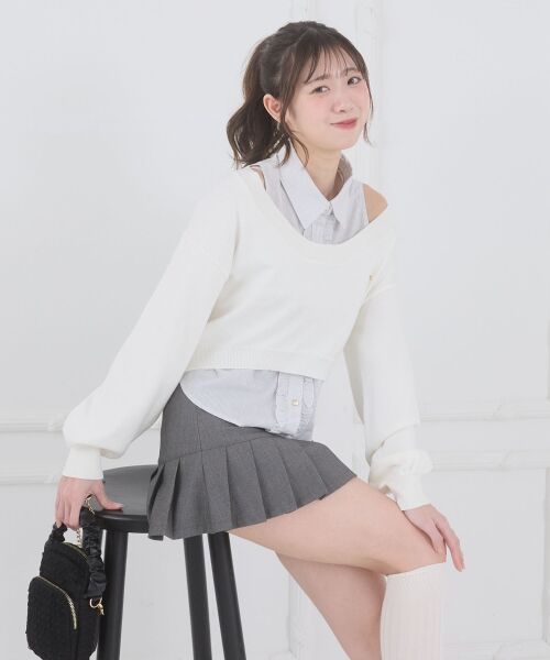 MAJESTIC LEGON / マジェスティックレゴン ミニ・ひざ丈スカート | アソートヘムプリーツミニスカパン | 詳細29