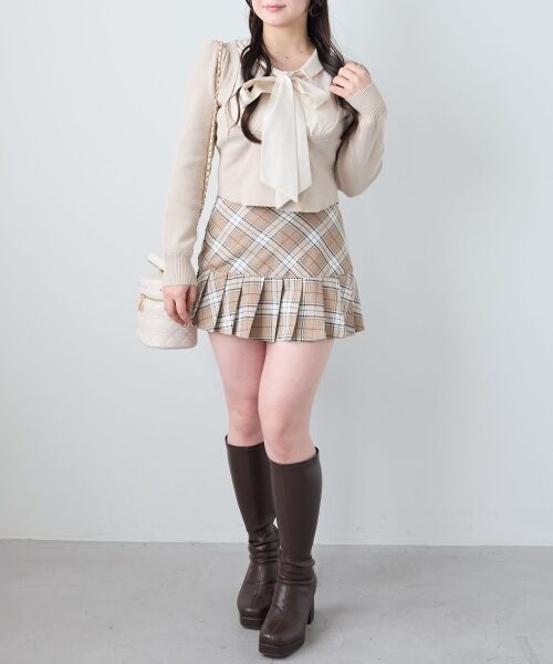 MAJESTIC LEGON / マジェスティックレゴン ミニ・ひざ丈スカート | アソートヘムプリーツミニスカパン | 詳細4