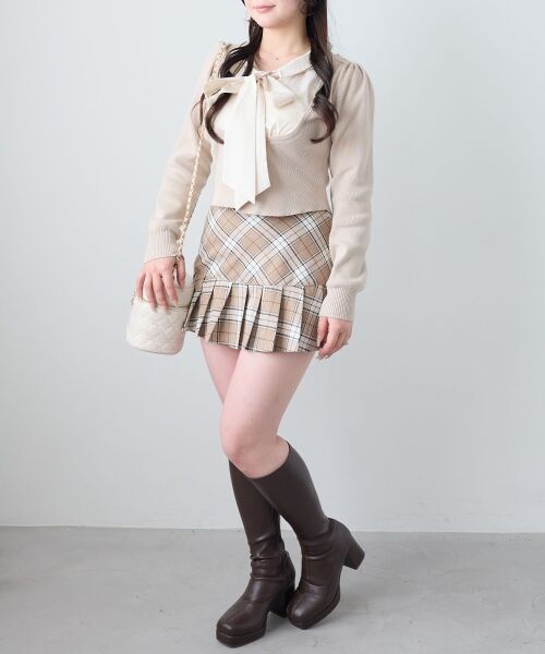 MAJESTIC LEGON / マジェスティックレゴン ミニ・ひざ丈スカート | アソートヘムプリーツミニスカパン | 詳細5