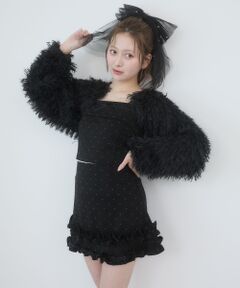 MAJESTIC LEGON / マジェスティックレゴン ミニ・ひざ丈スカート | フリルヘムキラキラスカパン