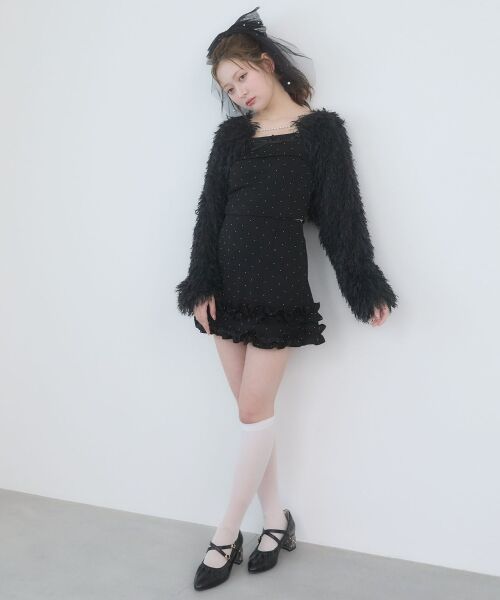 MAJESTIC LEGON / マジェスティックレゴン ミニ・ひざ丈スカート | フリルヘムキラキラスカパン | 詳細11