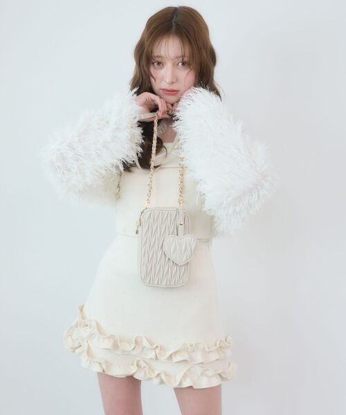 MAJESTIC LEGON / マジェスティックレゴン ミニ・ひざ丈スカート | フリルヘムキラキラスカパン | 詳細4