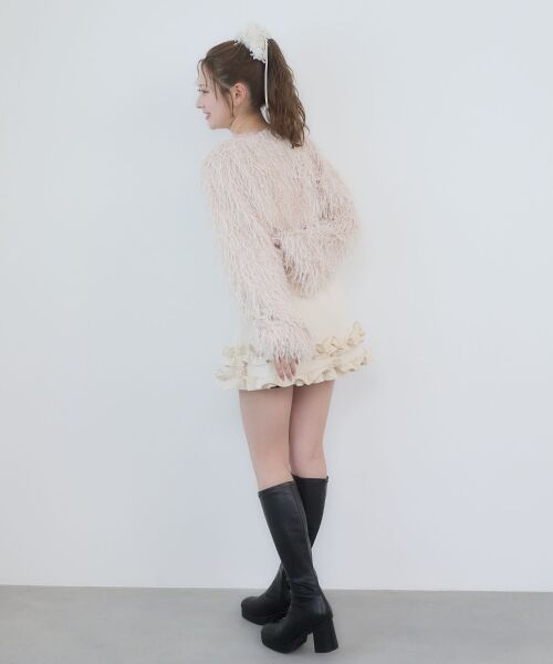 MAJESTIC LEGON / マジェスティックレゴン ミニ・ひざ丈スカート | フリルヘムキラキラスカパン | 詳細7