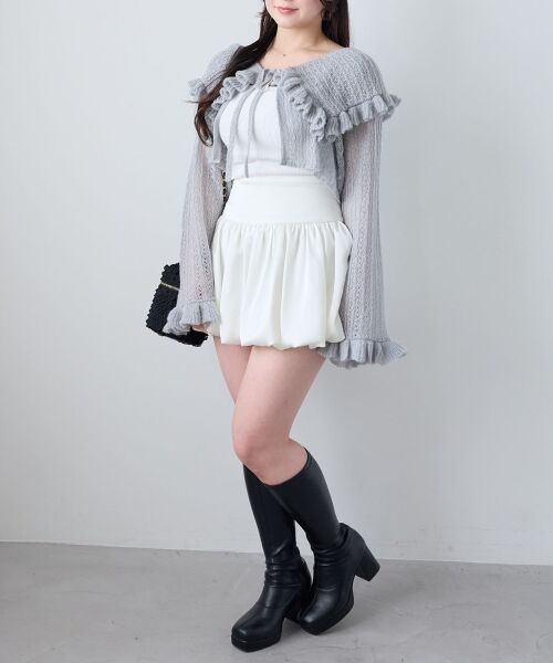 MAJESTIC LEGON / マジェスティックレゴン ミニ・ひざ丈スカート | バルーンミニスカパン | 詳細6