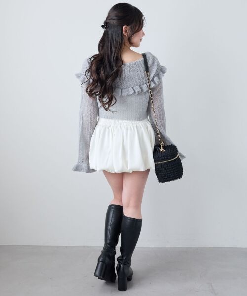 MAJESTIC LEGON / マジェスティックレゴン ミニ・ひざ丈スカート | バルーンミニスカパン | 詳細7