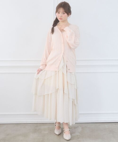 MAJESTIC LEGON / マジェスティックレゴン ロング・マキシ丈スカート | ランダムティアードスカート | 詳細1