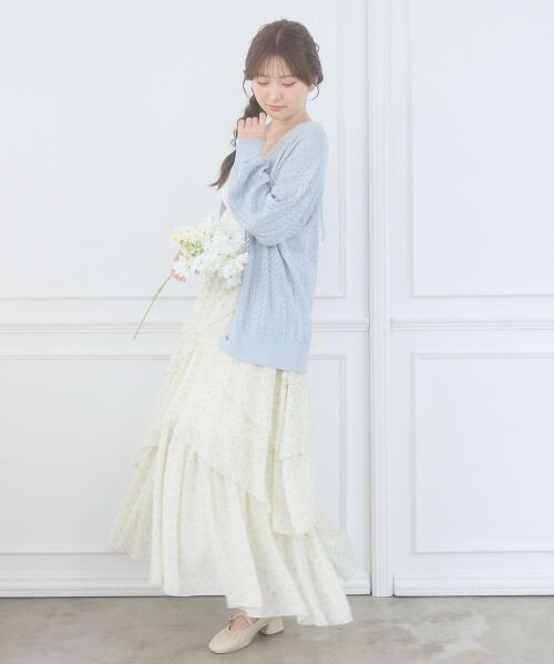 MAJESTIC LEGON / マジェスティックレゴン ロング・マキシ丈スカート | ランダムティアードスカート | 詳細11