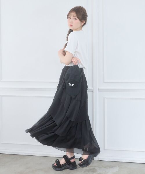 MAJESTIC LEGON / マジェスティックレゴン ロング・マキシ丈スカート | ランダムティアードスカート | 詳細17