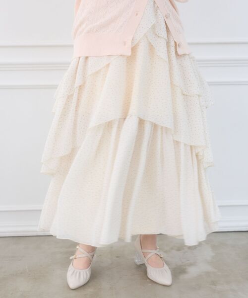 MAJESTIC LEGON / マジェスティックレゴン ロング・マキシ丈スカート | ランダムティアードスカート | 詳細7