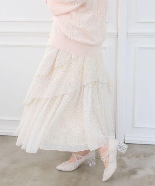 MAJESTIC LEGON / マジェスティックレゴン ロング・マキシ丈スカート | ランダムティアードスカート | 詳細8