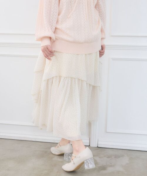 MAJESTIC LEGON / マジェスティックレゴン ロング・マキシ丈スカート | ランダムティアードスカート | 詳細9