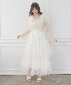 MAJESTIC LEGON / マジェスティックレゴン ロング・マキシ丈スカート | チュールフリルティアードスカート