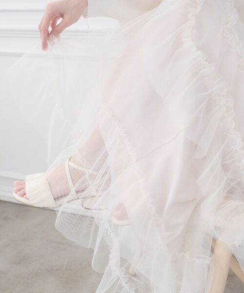 MAJESTIC LEGON / マジェスティックレゴン ロング・マキシ丈スカート | チュールフリルティアードスカート | 詳細19
