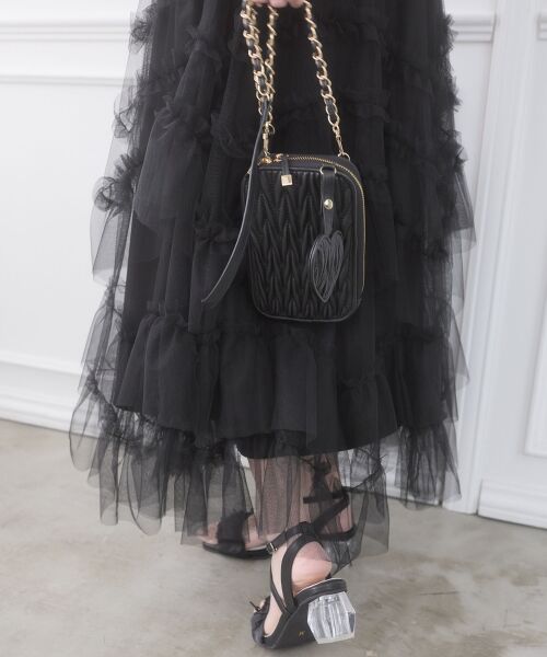 MAJESTIC LEGON / マジェスティックレゴン ロング・マキシ丈スカート | チュールフリルティアードスカート | 詳細26